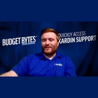 Robert from Kardin in a blue Kardin polo on a navy background, with the Budget Bytes from Kardin logo and the title “Quickly Access Kardin Support.”