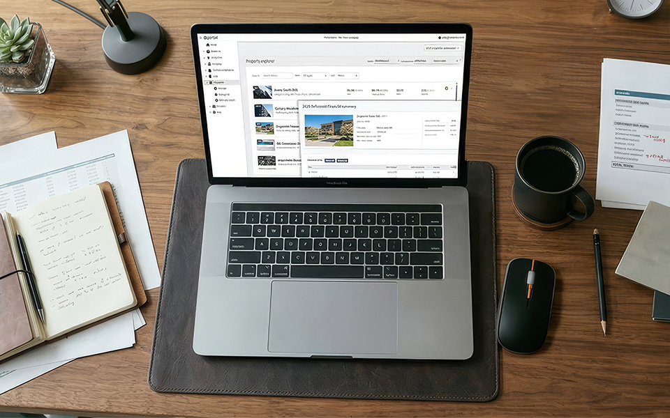 Kardin budgeting dashboard on laptop